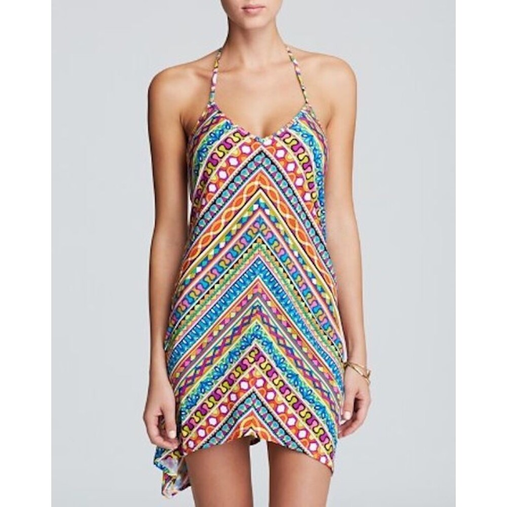 Trina Turk Peruvian Stripe Short Cover Up Dress